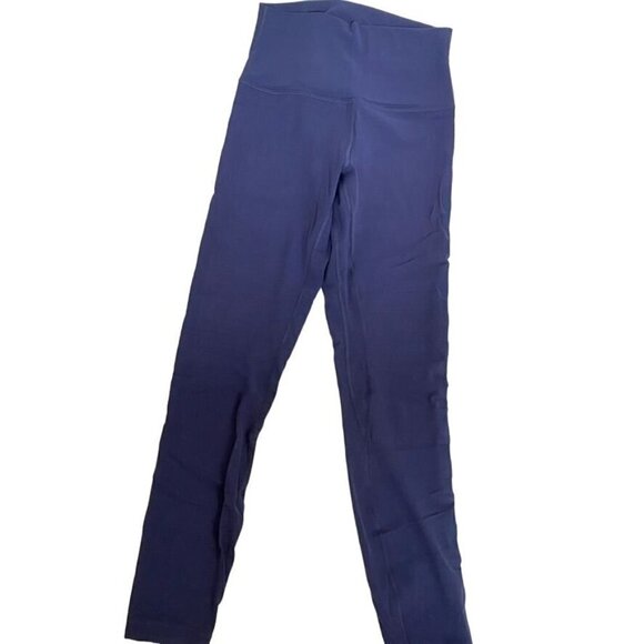 Lululemon Align High-Rise Pant 25" Graphic Logo Night Sea Size 4 Preowned  B9 - Picture 1 of 7